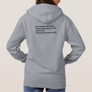 Pull À Capuche Chère personne derrière moi, beaucoup d'amour