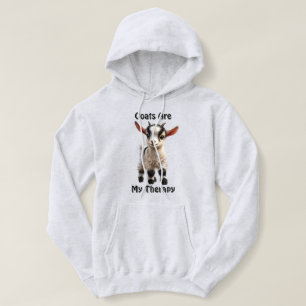 Pull À Capuche Chevreau à la fourrure duveteuse et à l'expression