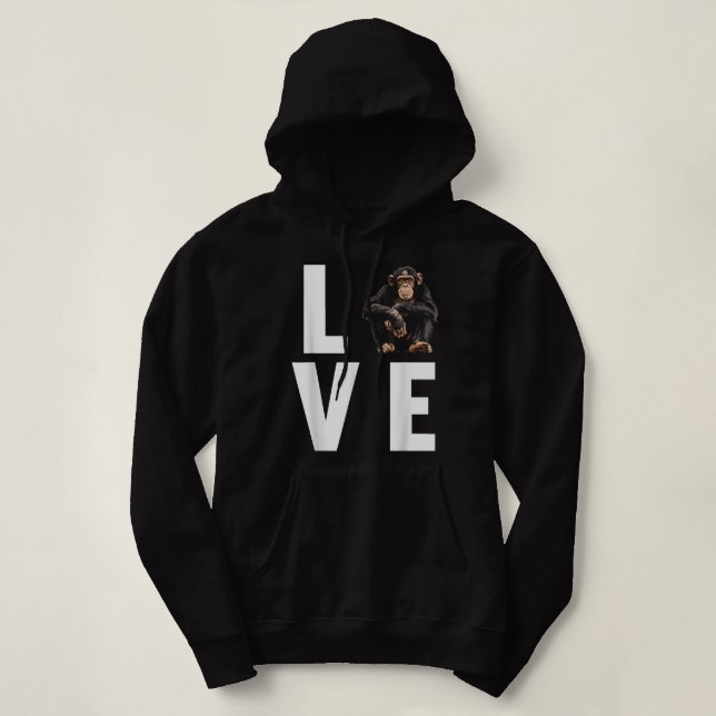 Pull À Capuche Chimpanzés Chimpanzé (Design devant)