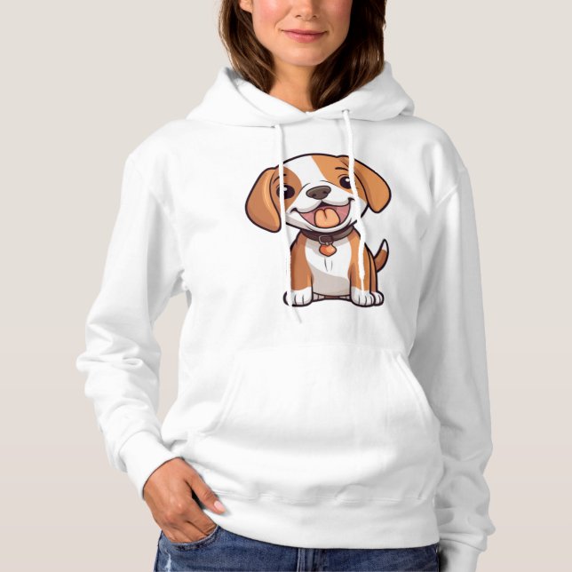 Pull À Capuche Chiot Beagle Kawaii (Devant)
