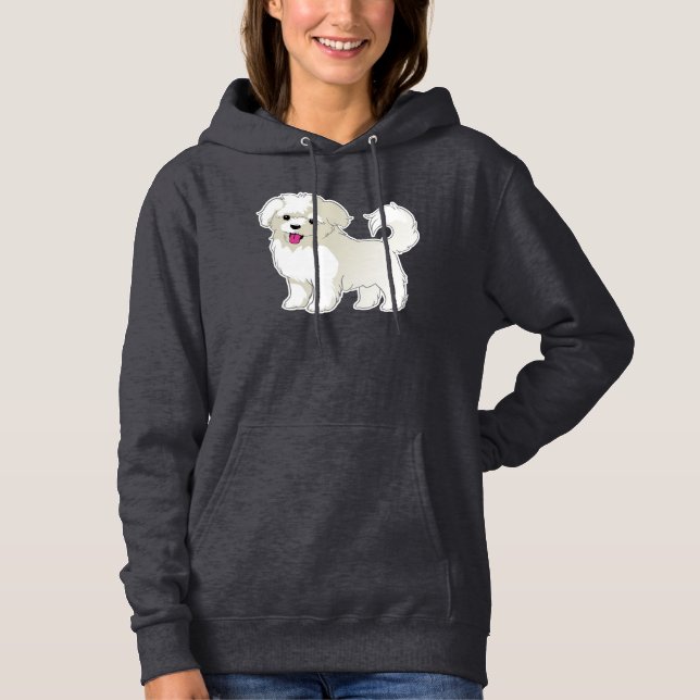 Pull À Capuche Chiot maltais (Devant)