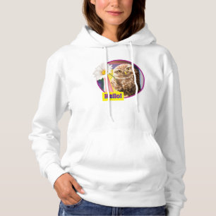 Pull À Capuche Chouette avec fleurs dans la boîte aux lettres