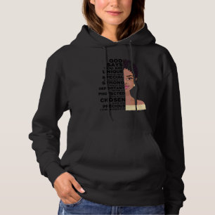 Pull À Capuche Christian Black Woman Dieu Dit Que Je Suis Forteme