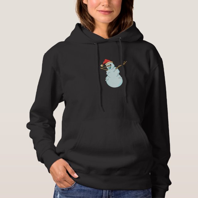 Pull À Capuche Christmas Winter Christmas Dab Xmas Dabbing Snowma (Devant)