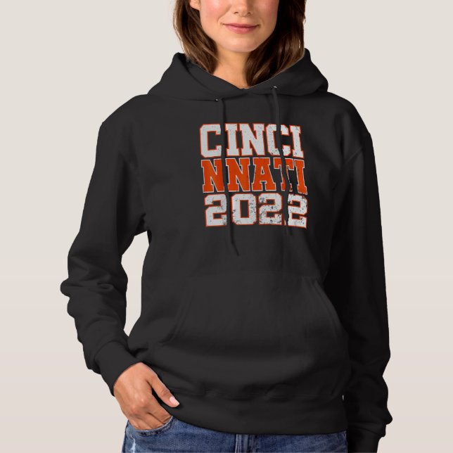 Pull À Capuche Cincy 'nati Matching Family Couple Travel 2022 Fun (Devant)