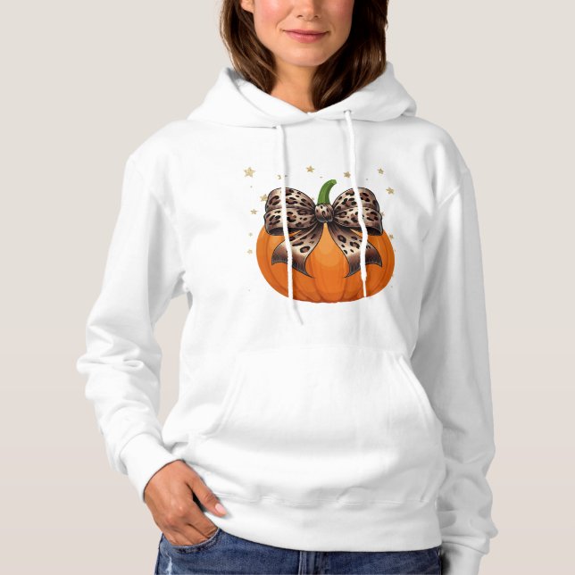 Pull À Capuche Citrouille léopard (Devant)