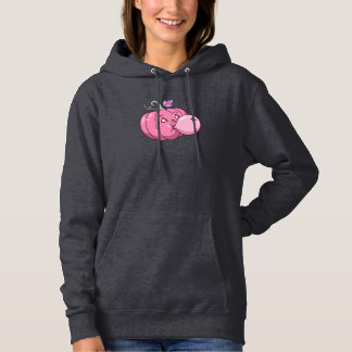 Pull À Capuche Citrouille Rose Bubble Gum Halloween Mignon Pastel