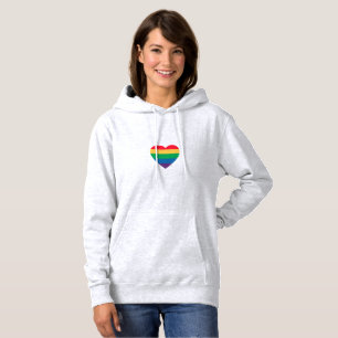Pull À Capuche Coeur de la fierté arc-en-ciel