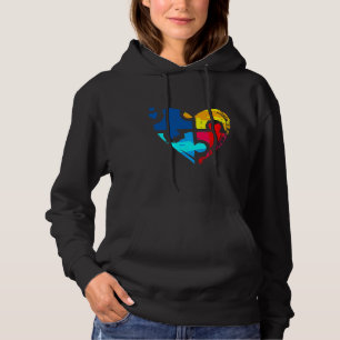 Pull À Capuche Coeur de sensibilisation sur l'autisme