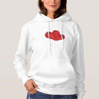 Pull À Capuche Coeurs rouges