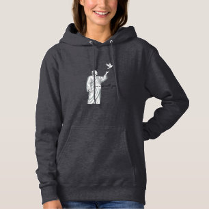 Pull À Capuche Colombe de la Paix Soit Avec Vous Chemise Vintage