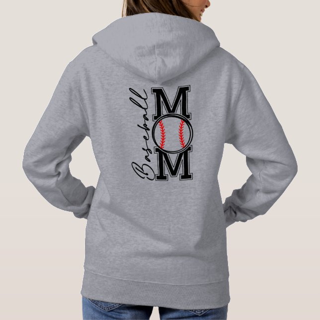 Pull À Capuche Conception avant et arrière de la maman de basebal (Dos)