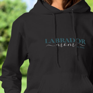 Pull À Capuche Conception de texte bleu pour maman de Labrador