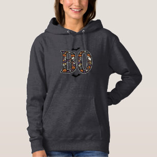 Pull À Capuche Conception de vecteur de doodle de boo d'Halloween