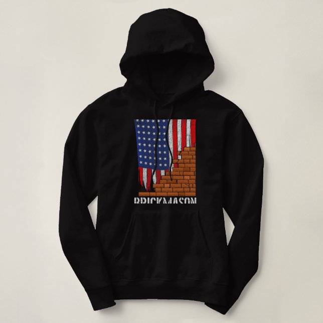 Pull À Capuche Construction de l'Union de maçonnerie en brique Ma (Design devant)