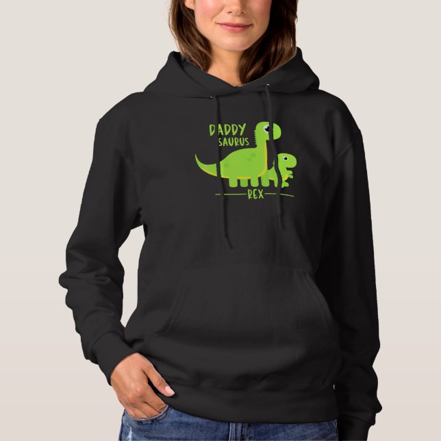 Pull À Capuche Cool Daddysaurus Rex Dino (Devant)