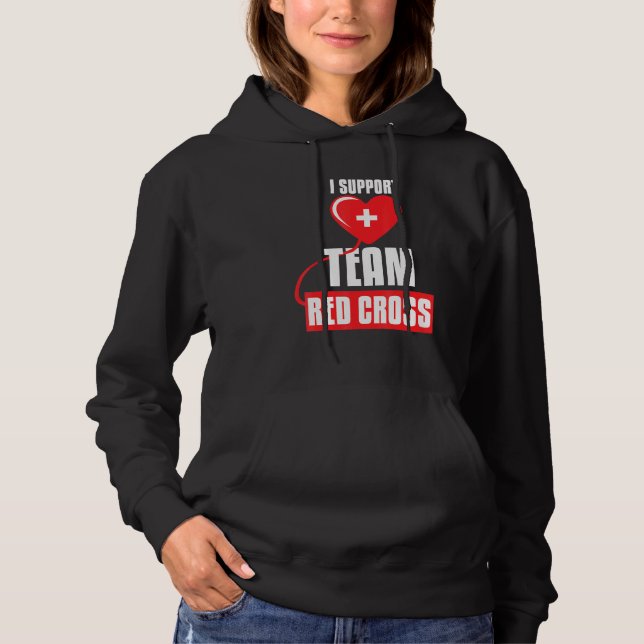 Pull À Capuche Cool I Soutien de l'équipe Croix-Rouge S'occuper d (Devant)