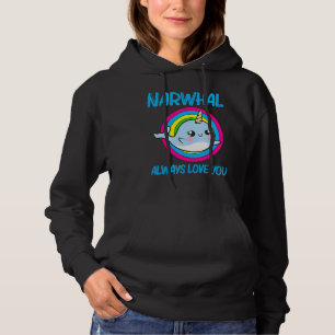 Pull À Capuche Cool Narwhal Pour Hommes Femmes Arc En Ciel Tusk M