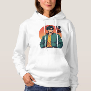 Pull À Capuche Cool Retro Anime Guy - Stylish 80s esthétique