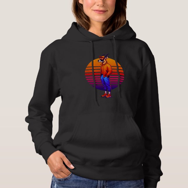 Pull À Capuche Cool Roan Antelope Moderne Style urbain Sunset Ret (Devant)