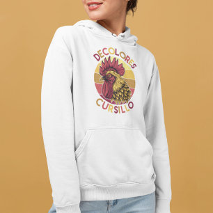 Pull À Capuche Coq Cursillo DeColores avec coucher de soleil en d