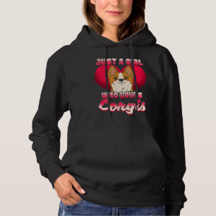 Pull À Capuche Corgi Dog Just A Girl Who Loves T   933