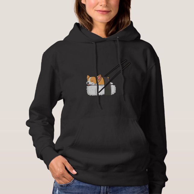Pull À Capuche Corgi Sushi 1217 (Devant)