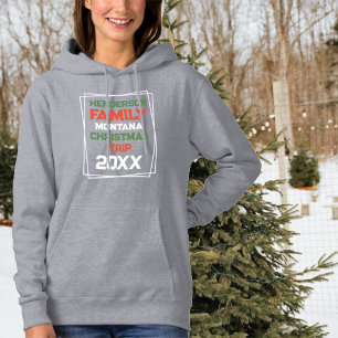 Pull À Capuche Correspondance Famille Voyage de Noël 20XX