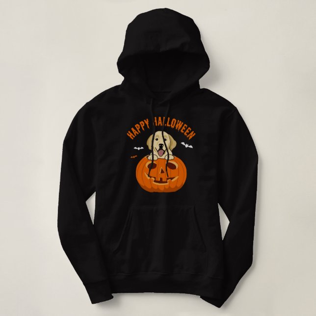 Pull À Capuche Costumes Citrouilles de chiens d'hiver d'Halloween (Design devant)