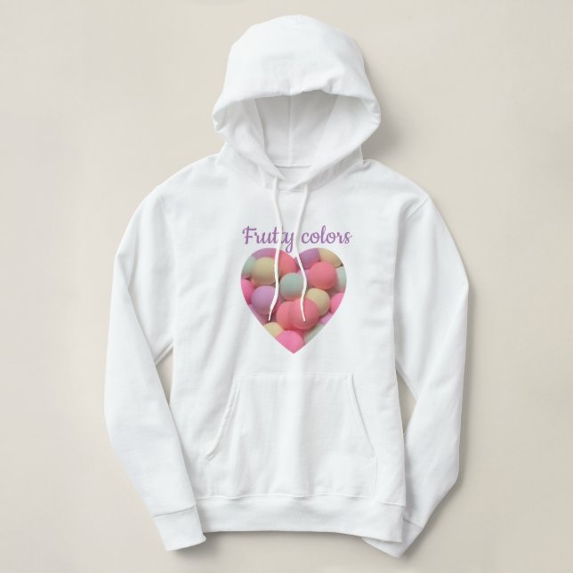 Pull À Capuche Couleurs fruitées (Design devant)