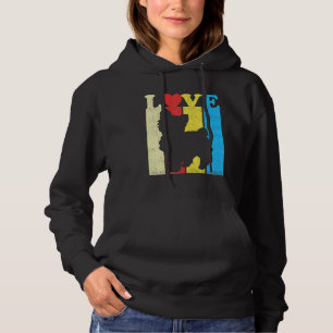 Pull À Capuche Couleurs vintages rétro J'aime Mon Yorkie Chien 1