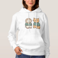 "Couple de chat en caricature adorable dans des te