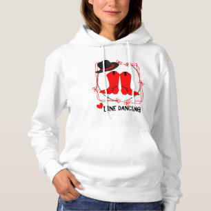 Pull À Capuche Cowgirl Boots mignon ligne danse thème graphique