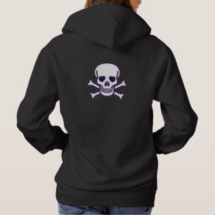 Pull À Capuche Crâne et os femmes à capuchon noir sweatshirt reto