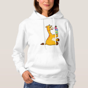 Pull À Capuche Crème glacée Giraffe gaufre
