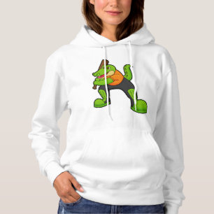 Pull À Capuche Crocodile au cricket avec chauve-souris de cricket