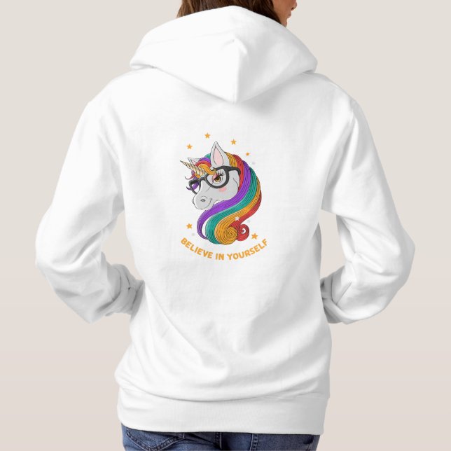 Pull À Capuche Crois En Toi-Même Unicorne (Dos)