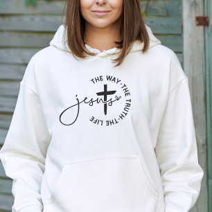 Pull À Capuche Croix de la Bible chrétienne Verse
