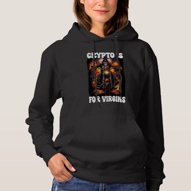 Pull À Capuche Crypto Est Pour Virgins Cringe Skeleton (Devant)