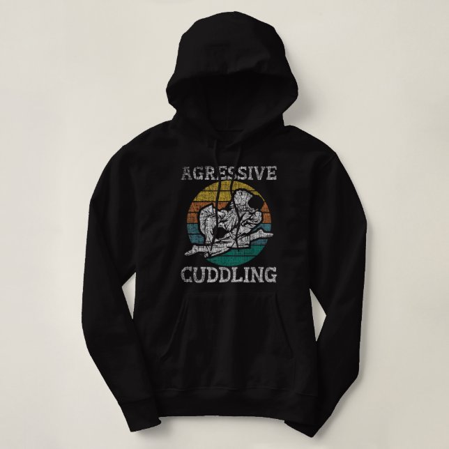 Pull À Capuche Cuddin agressif - MIXED MARTIAL ART brésilien Jiu  (Design devant)