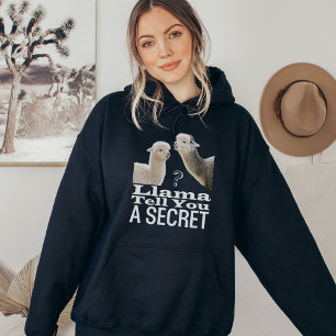 Pull À Capuche Cute Llama Funny Pun plaisanteries mèmes Noir