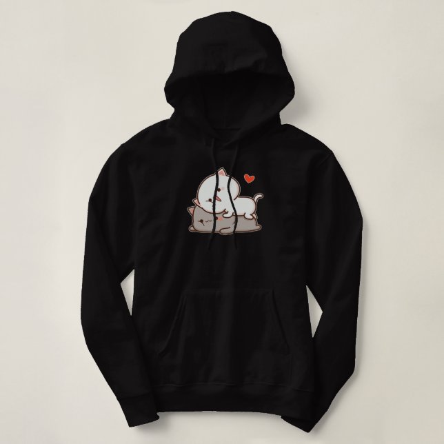 Pull À Capuche Cute Mochi Peach Cat (Design devant)