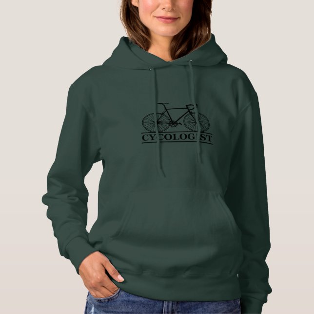 Pull À Capuche Cycologiste drôle dire vélo (Devant)