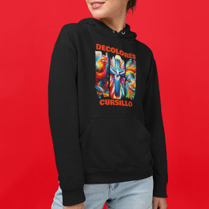 Pull À Capuche DeColores Cursillo Coup de Pinceau Coq Croix Colom