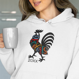 Pull À Capuche DeColores Cursillo Rooster Noir Silhouette