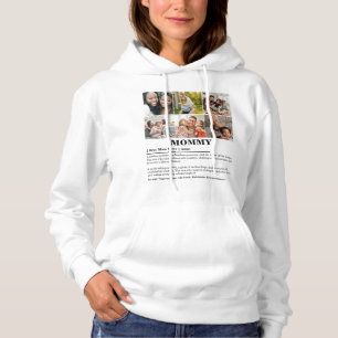 Pull À Capuche Définition de maman personnalisée 6 Collage photo