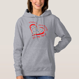 Pull À Capuche Des empreintes sur mon coeur,