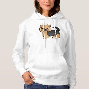Pull À Capuche Dessin de chien de bande dessinée Norfolk Terrier 
