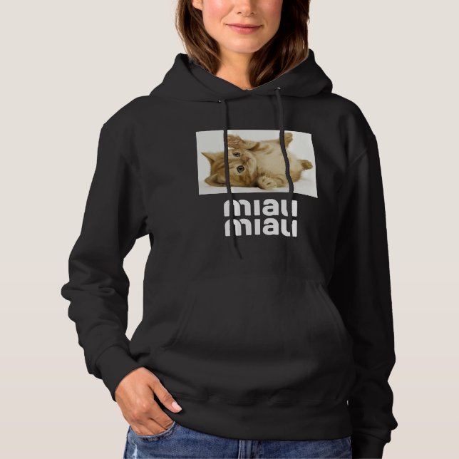 Pull À Capuche dessin drôle de chats (Devant)