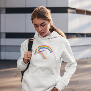 Pull À Capuche Dessin d'un arc-en-ciel
